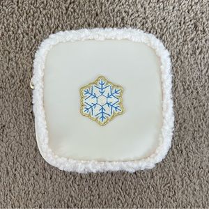 Stoney Clover Lane Mini Pouch with Sherpa Outline and Snowflake Patch